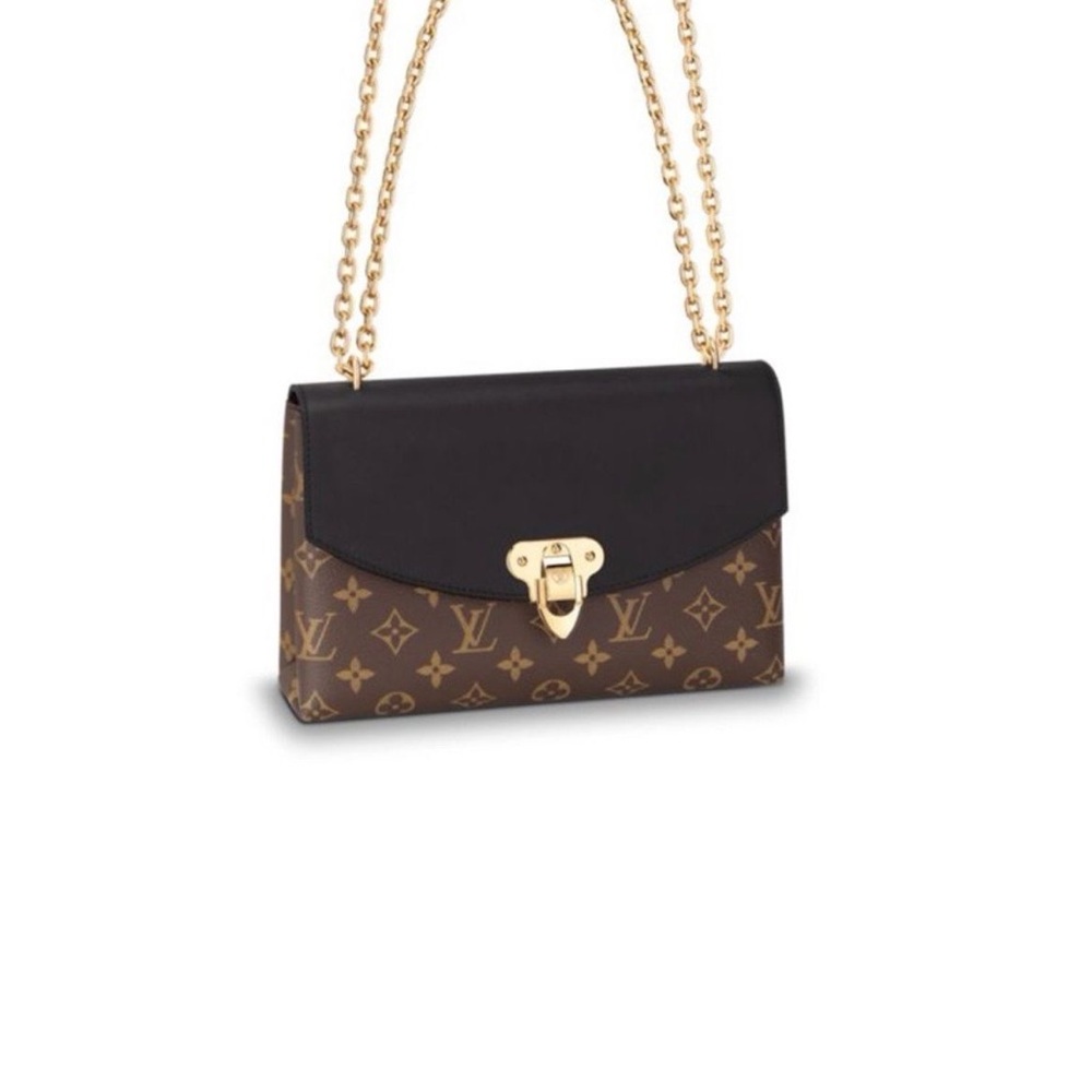 L V Monogram Crossbody with Gold Chain